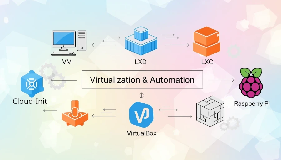 ⚙️ Create Virtual Machines or Containers with LXD, LXC, VirtualBox, or Raspberry Pi Images